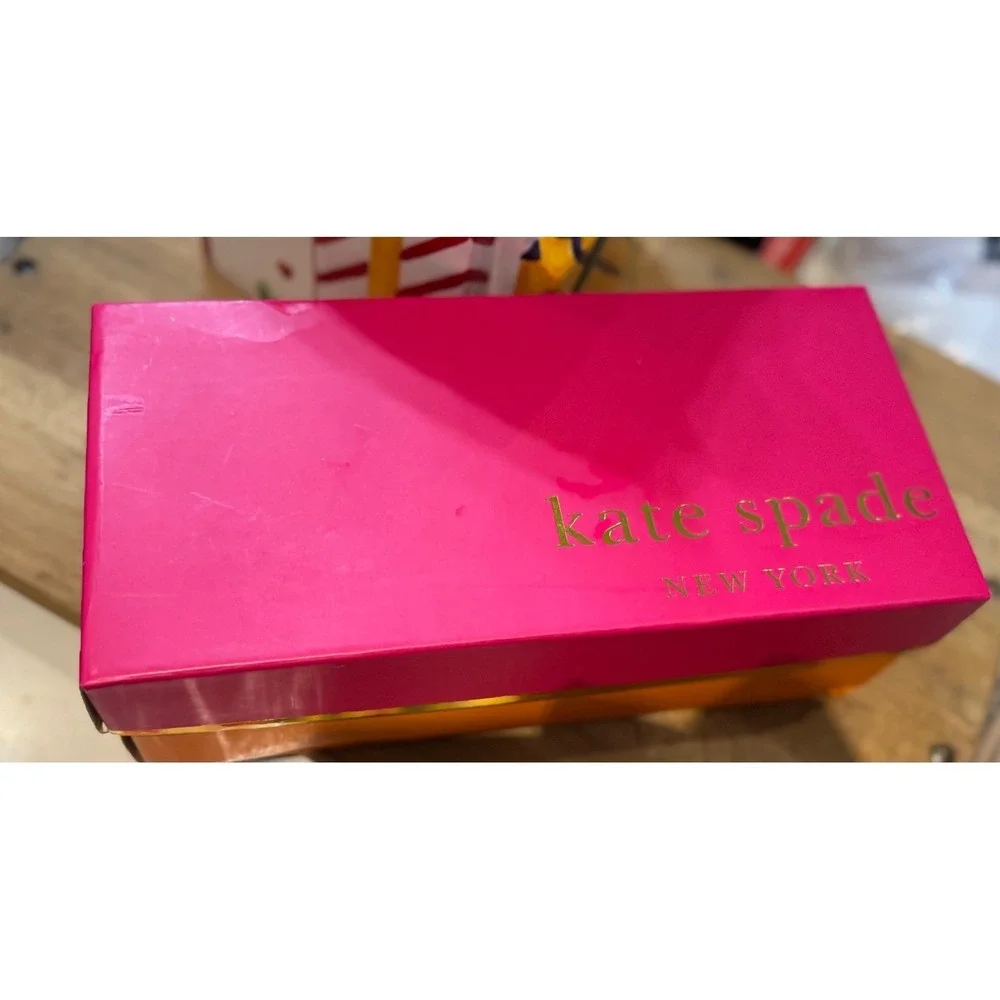 Kate Spade Women's FUN Letter Charms Fennix Black‎ Jelly Sandals 6 M